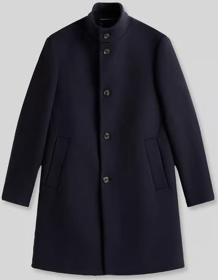 Tommy Hilfiger Regular fit lange jas van wolmix - Foto 2