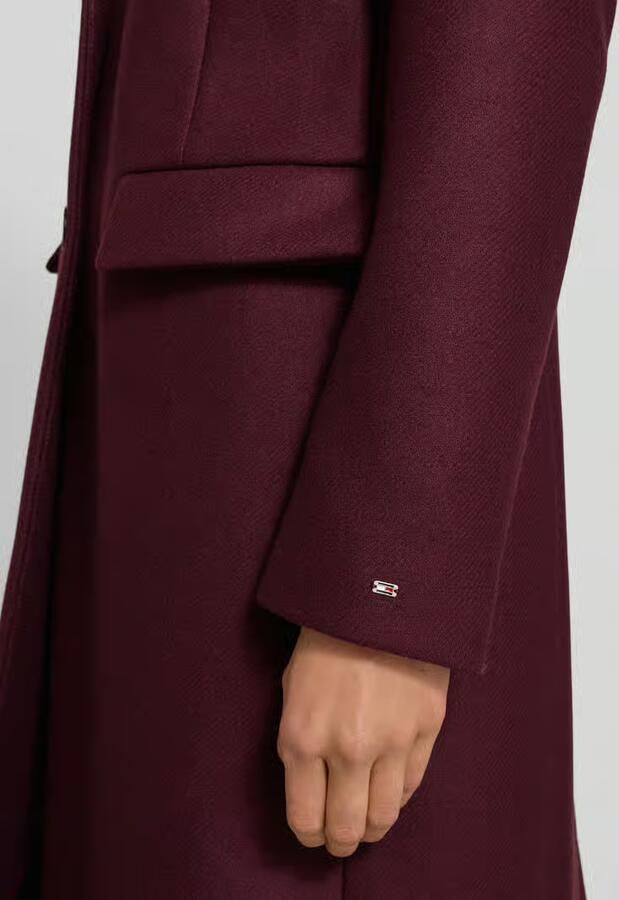 Tommy Hilfiger Lange jas CLASSIC SB WOOL REG COAT met wol en kasjmierpercentage