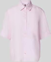 Tommy Hilfiger regular fit linnen blouse met logo-stitching