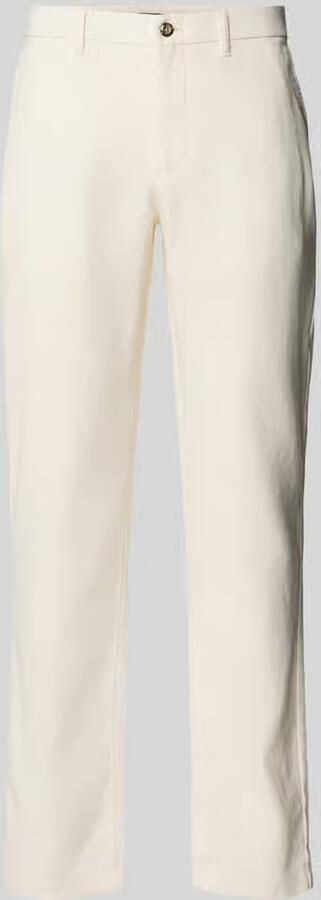Tommy Hilfiger regular fit linnenbroek met logostitching model 'Denton' - Foto 3