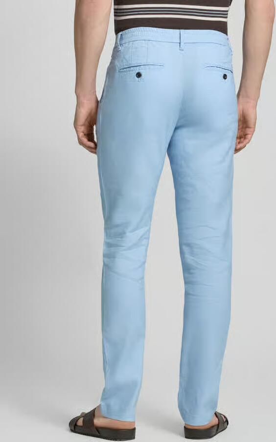 Tommy Hilfiger regular fit linnenbroek met logostitching model 'Denton' - Foto 2