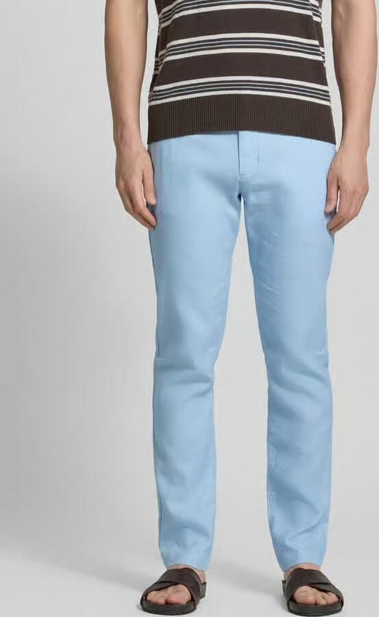 Tommy Hilfiger regular fit linnenbroek met logostitching model 'Denton' - Foto 3