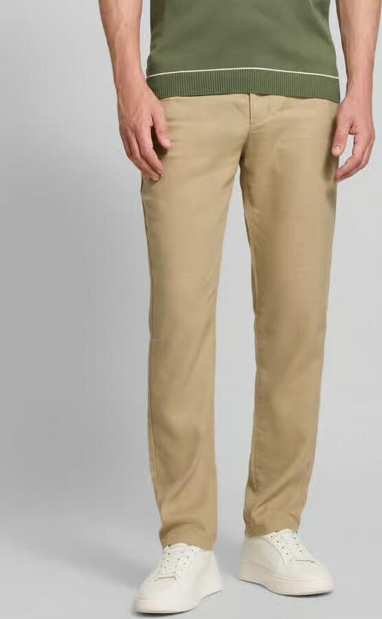 Tommy Hilfiger regular fit linnenbroek met logostitching model 'Denton' - Foto 3