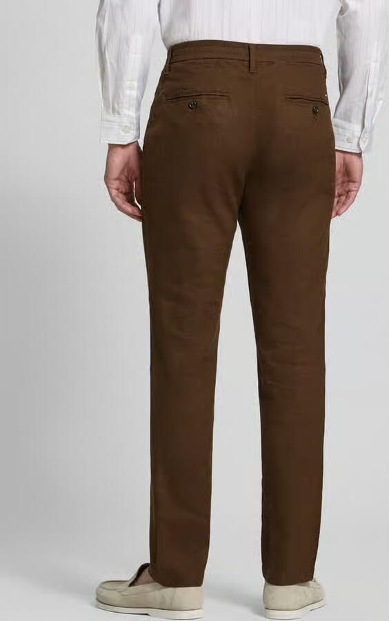 Tommy Hilfiger regular fit linnenbroek met logostitching model 'Denton' - Foto 2