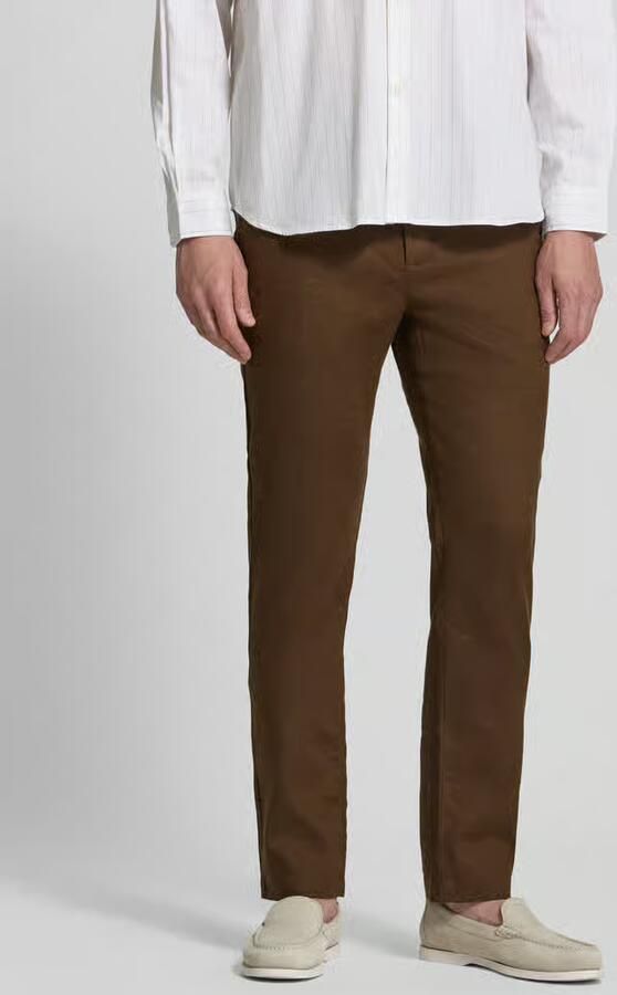 Tommy Hilfiger regular fit linnenbroek met logostitching model 'Denton' - Foto 3