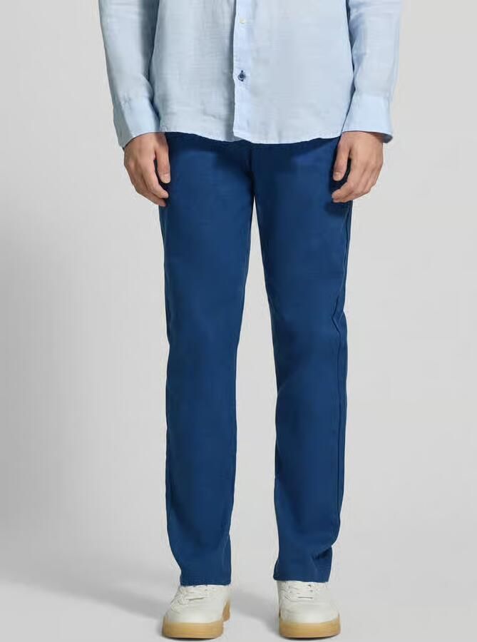Tommy Hilfiger regular fit linnenbroek met logostitching model 'Denton' - Foto 2