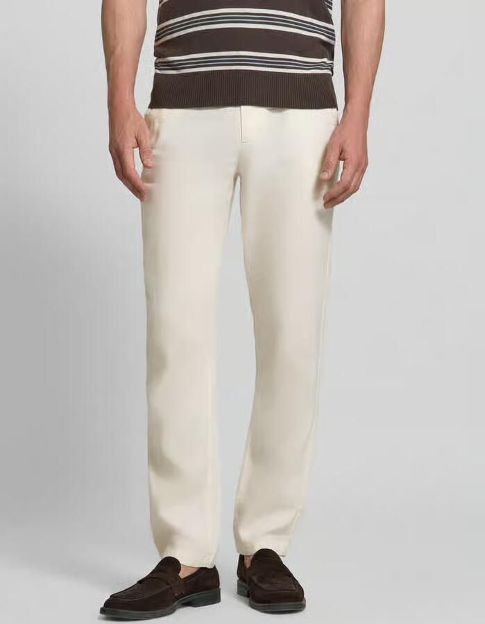 Tommy Hilfiger regular fit linnenbroek met logostitching model 'Denton' - Foto 2