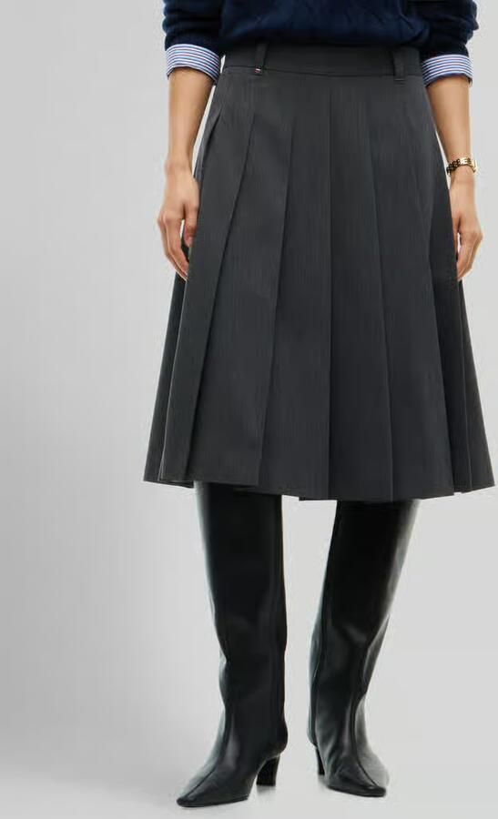 Tommy Hilfiger Regular fit midi-rok van katoenmix - Foto 3