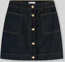 Tommy Hilfiger regular fit minirok van puur katoen met knoopsluiting
