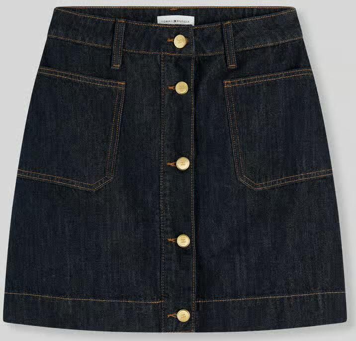 Tommy Hilfiger regular fit minirok van puur katoen met knoopsluiting - Foto 2