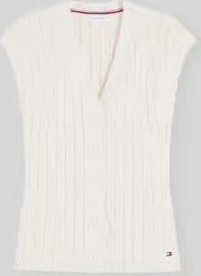 Tommy Hilfiger regular fit mouwloos vest van puur katoen