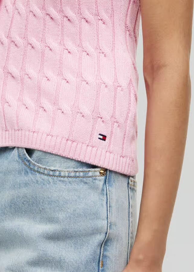 Tommy Hilfiger regular fit mouwloos vest van puur katoen