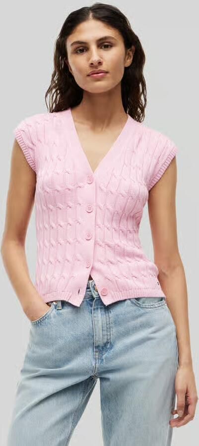 Tommy Hilfiger regular fit mouwloos vest van puur katoen - Foto 3