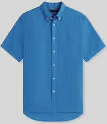 Tommy Hilfiger regular fit overhemd met korte mouwen van puur linnen