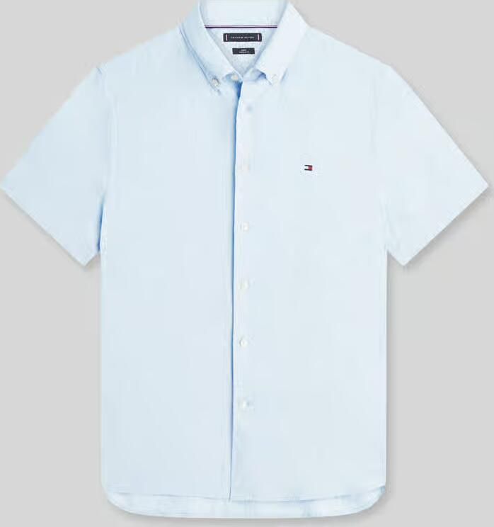 Tommy Hilfiger regular fit overhemd met korte mouwen van puur linnen - Foto 2