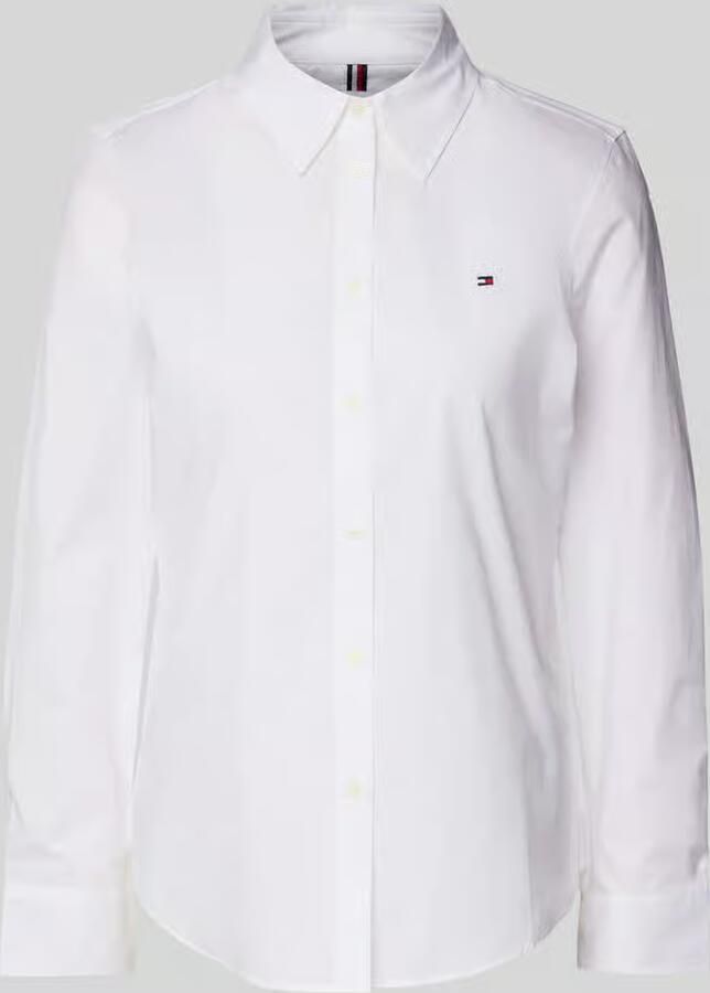 Tommy Hilfiger Overhemdblouse STRETCH REGULAR LS SHIRT met geborduurd logo - Foto 3