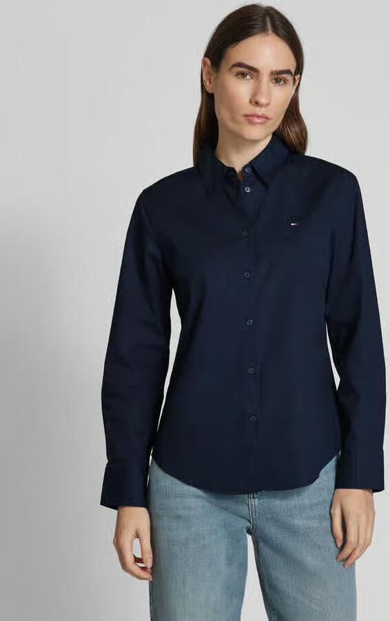 Tommy Hilfiger Overhemdblouse STRETCH REGULAR LS SHIRT met geborduurd logo - Foto 3
