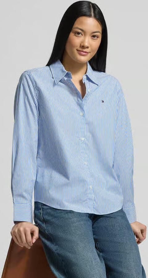 Tommy Hilfiger Regular fit overhemdblouse van katoenmix - Foto 2