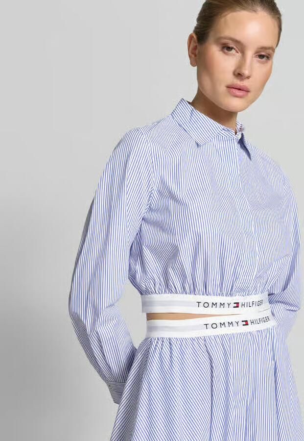 Tommy Hilfiger regular fit overhemdblouse van puur biologisch katoen