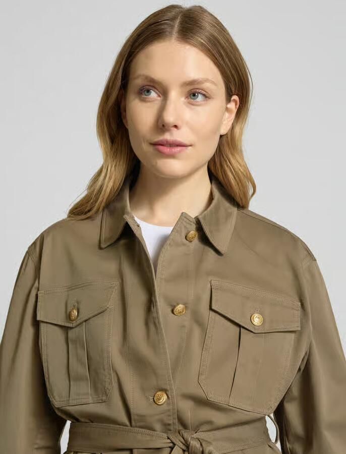 Tommy Hilfiger Regular fit overhemdjack met goudkleurige knopen