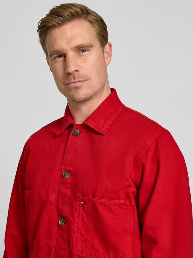 Tommy Hilfiger regular fit overhemdjack van puur katoen