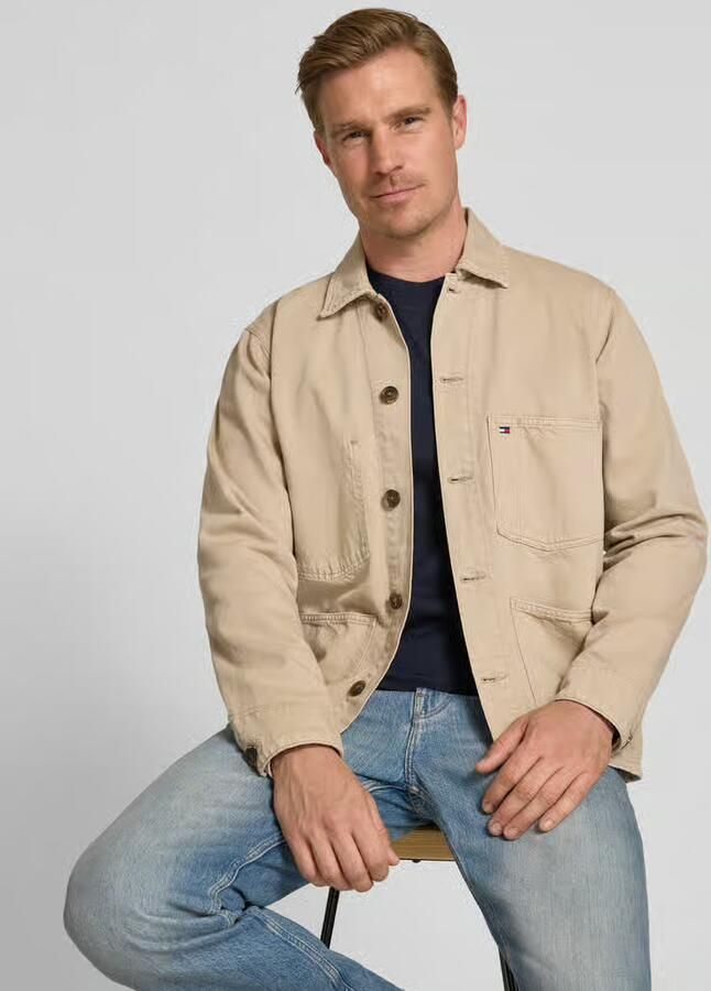 Tommy Hilfiger regular fit overhemdjack van puur katoen