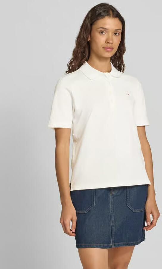 Tommy Hilfiger Poloshirt 1985 Regular Fit Pique Premium Polo met logo-borduursel met zijsplitten - Foto 3