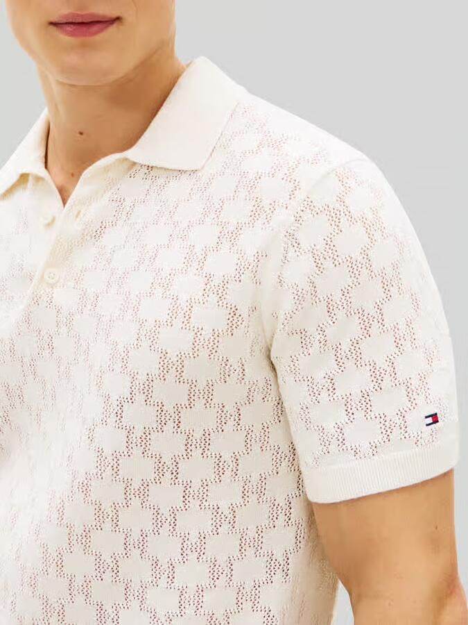 Tommy Hilfiger regular fit poloshirt met pointellemotief