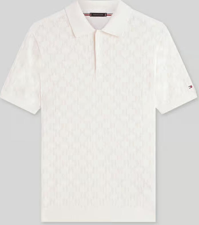 Tommy Hilfiger regular fit poloshirt met pointellemotief - Foto 2