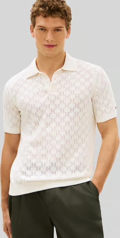 Tommy Hilfiger regular fit poloshirt met pointellemotief - Foto 3