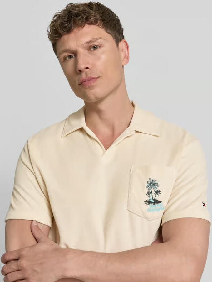 Tommy Hilfiger regular fit poloshirt van badstof