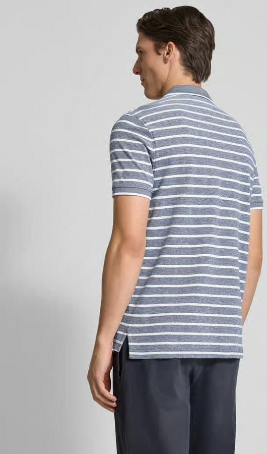 Tommy Hilfiger Regular fit poloshirt van een mix van katoen en linnen