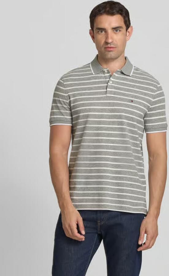 Tommy Hilfiger Regular fit poloshirt van een mix van katoen en linnen - Foto 2