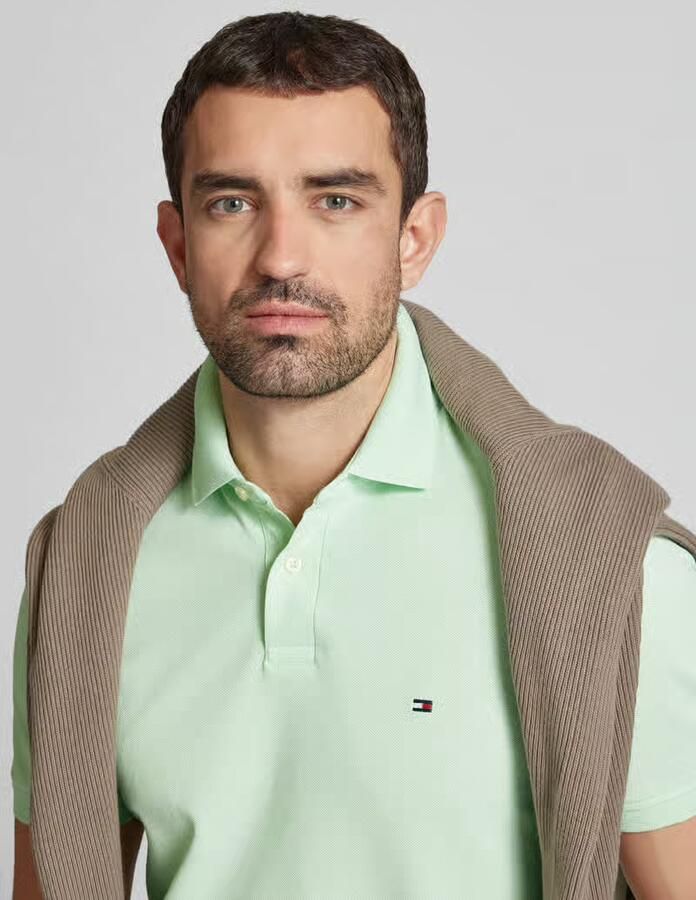 Tommy Hilfiger Regular fit poloshirt van katoenmix