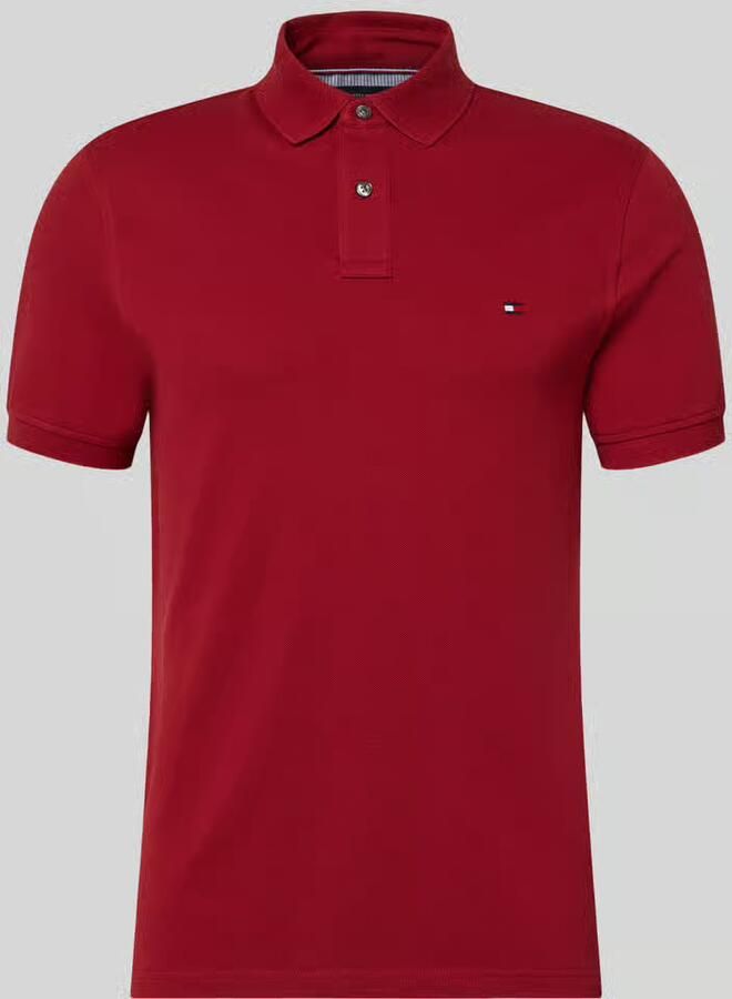 Tommy Hilfiger Regular fit poloshirt van een mix van katoen en elastaan