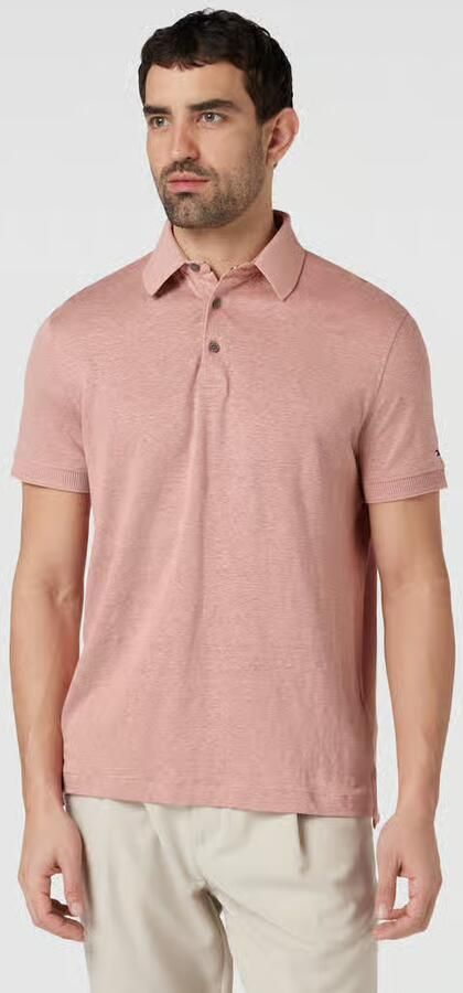 Tommy Hilfiger Regular fit poloshirt van linnenmix - Foto 4
