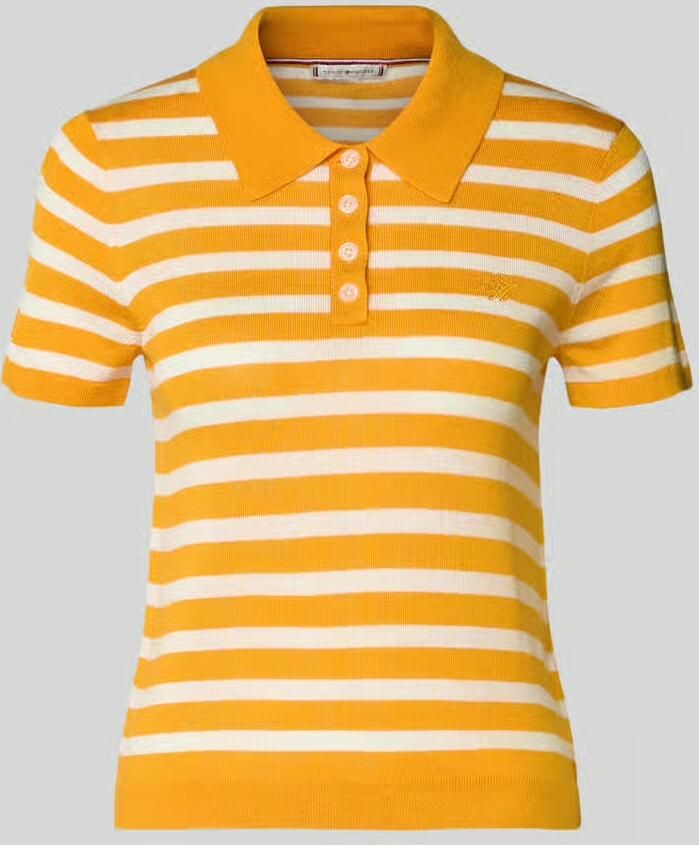 Tommy Hilfiger regular fit poloshirt van lyocell-zijdemix