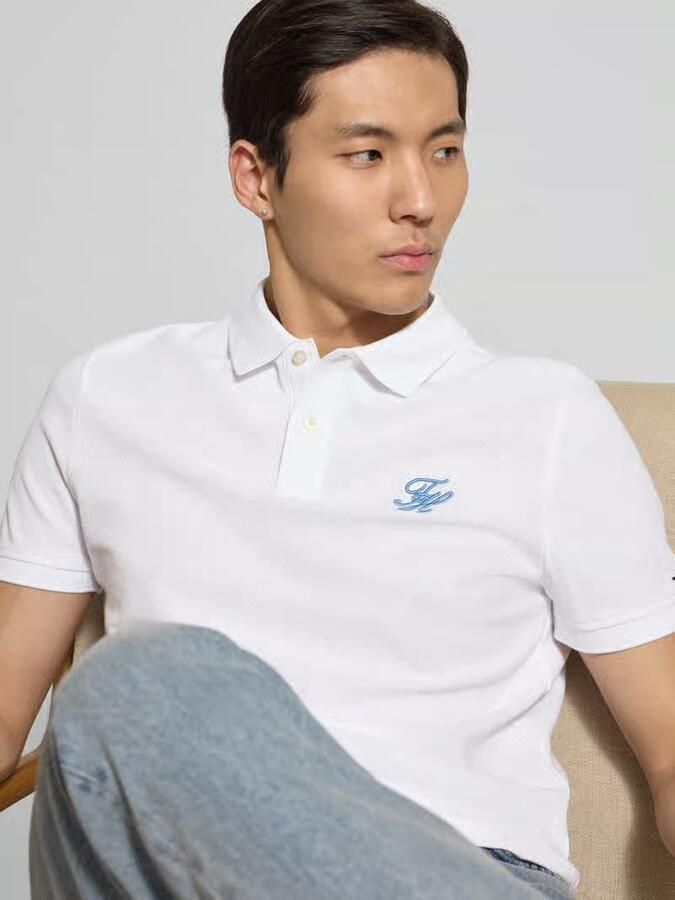 Tommy Hilfiger regular fit poloshirt van puur katoen