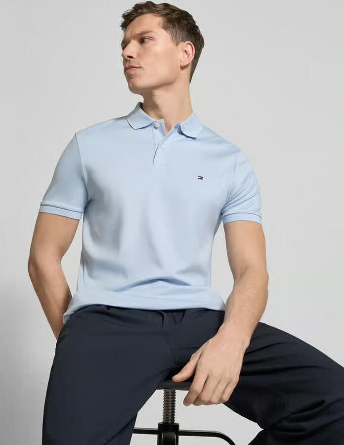 Tommy Hilfiger Regular fit poloshirt van puur katoen model 'LIQUID COTTON' - Foto 5