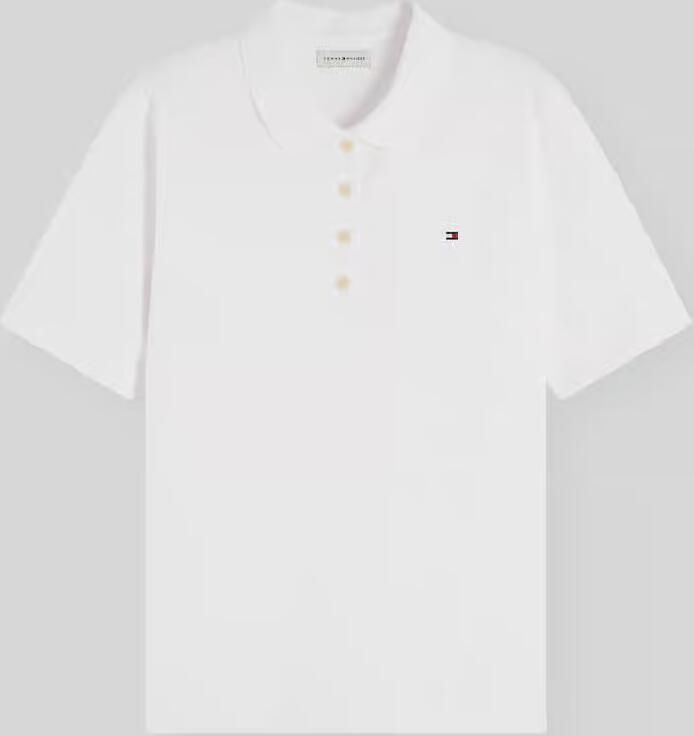 Tommy Hilfiger Poloshirt 1985 Regular Fit Pique Premium Polo met logo-borduursel met zijsplitten - Foto 3