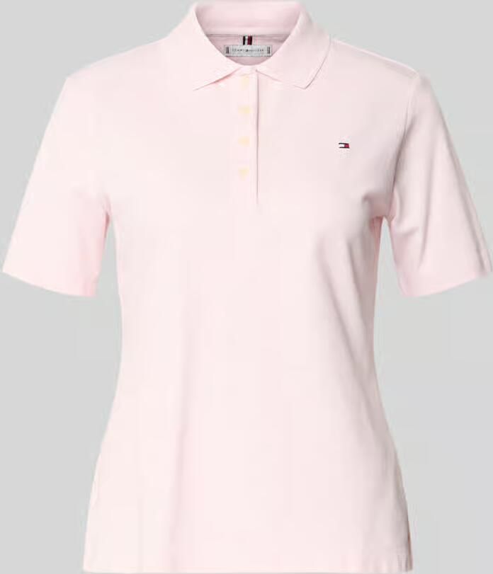 Tommy Hilfiger Poloshirt 1985 Regular Fit Pique Premium Polo met logo-borduursel met zijsplitten - Foto 2