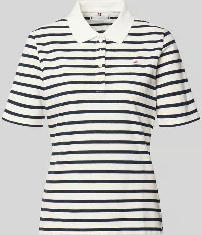 Tommy Hilfiger Poloshirt 1985 Regular Fit Pique Premium Polo met logo-borduursel met zijsplitten - Foto 5