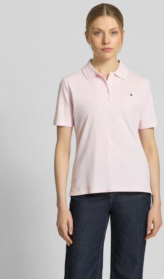 Tommy Hilfiger Poloshirt 1985 Regular Fit Pique Premium Polo met logo-borduursel met zijsplitten - Foto 4