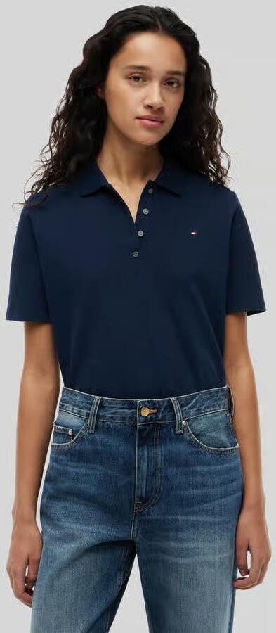 Tommy Hilfiger Poloshirt 1985 Regular Fit Pique Premium Polo met logo-borduursel met zijsplitten - Foto 5