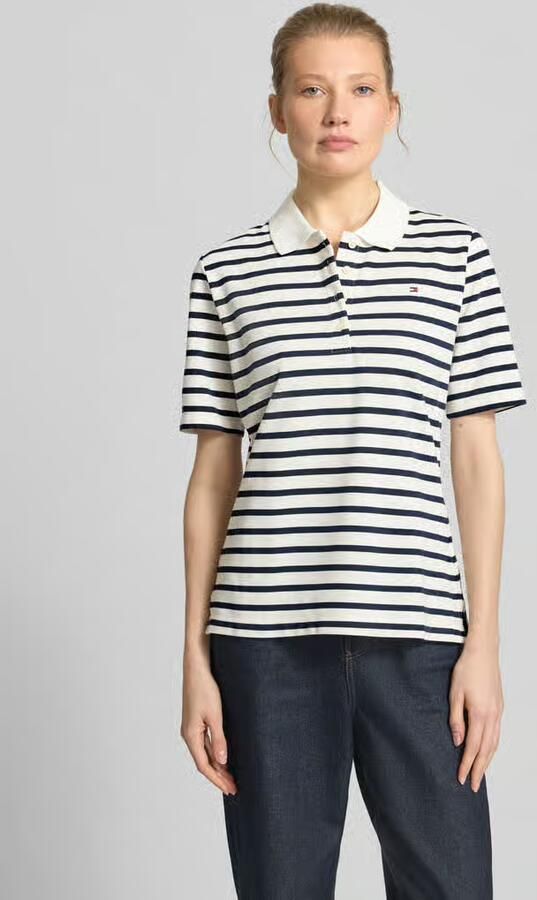 Tommy Hilfiger Poloshirt 1985 Regular Fit Pique Premium Polo met logo-borduursel met zijsplitten - Foto 6