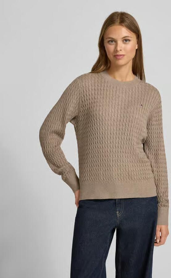 TOMMY HILFIGER Dames Truien & Vesten Co Cable Fine Gg C-nk Ls Swt Beige - Foto 11