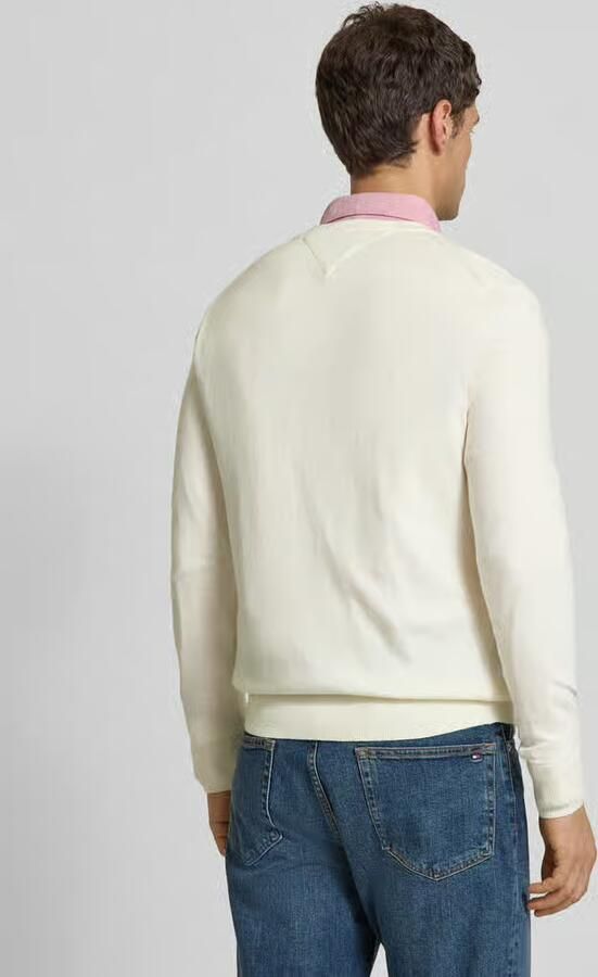 Tommy Hilfiger Regular fit pullover van een mix van katoen en kasjmier