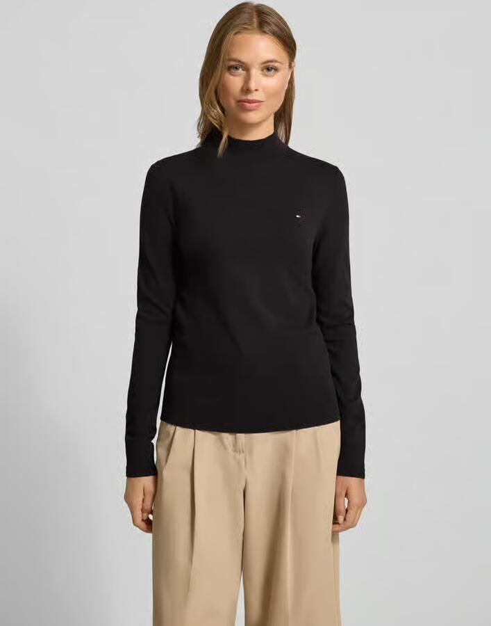 Tommy Hilfiger Gebreide trui CO JERSEY FINE GG MOCK-NK LS SWT - Foto 3