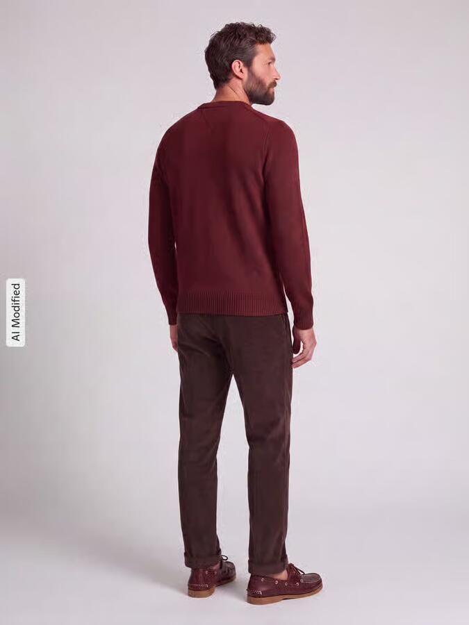 Tommy Hilfiger Bordeaux Gebreide Trui Regular Fit Red Heren - Foto 3