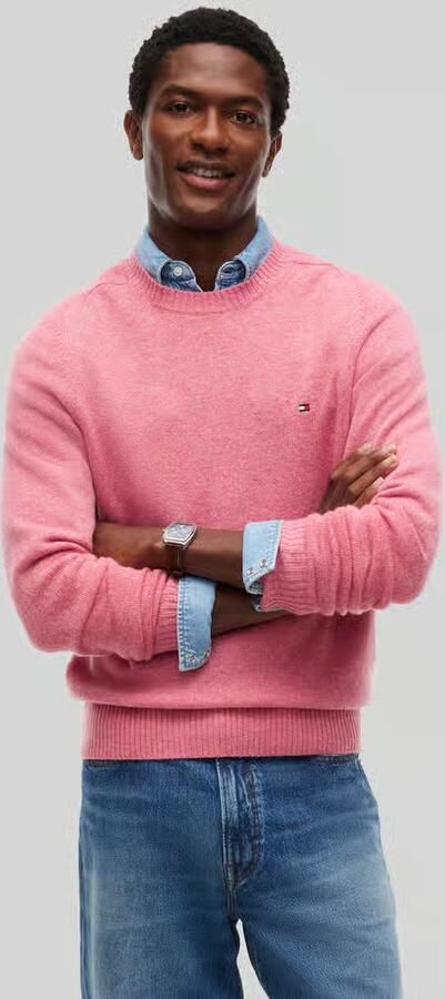 Tommy Hilfiger Regular fit pullover van lamswolmix - Foto 3